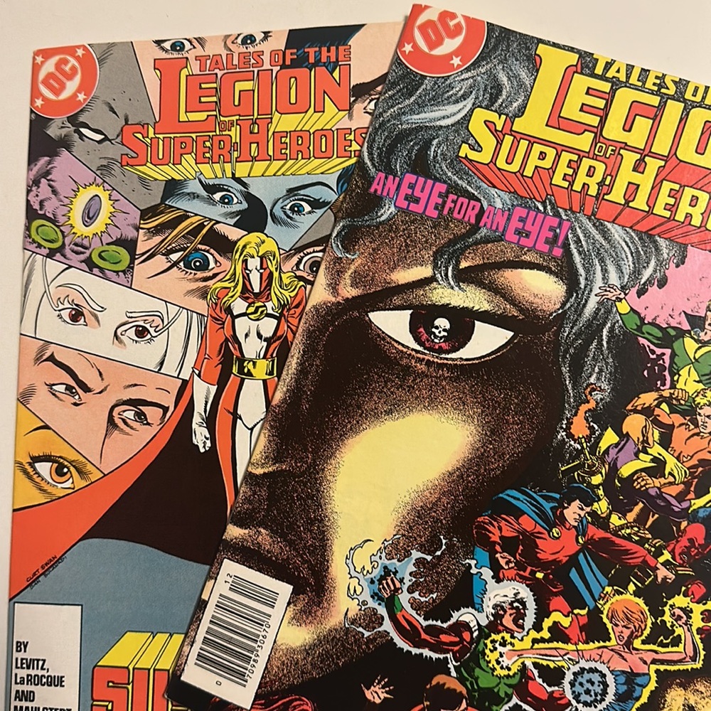 Vintage 1985 & 1987 Tales of the Legion of Super-Heroes Comic book set of 2